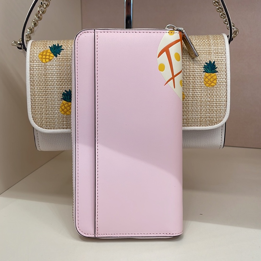 Kate Spade Pineapple Large Continental Wallet Pink Multi - Picture 15 of 16